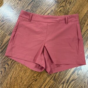 SPANX Rose Red High-Rise Stretch Shorts